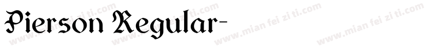 Pierson Regular字体转换